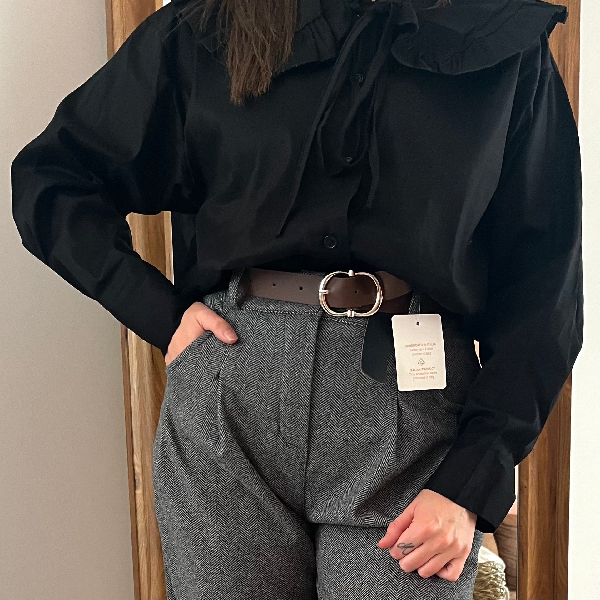 Chemise avec col claudine